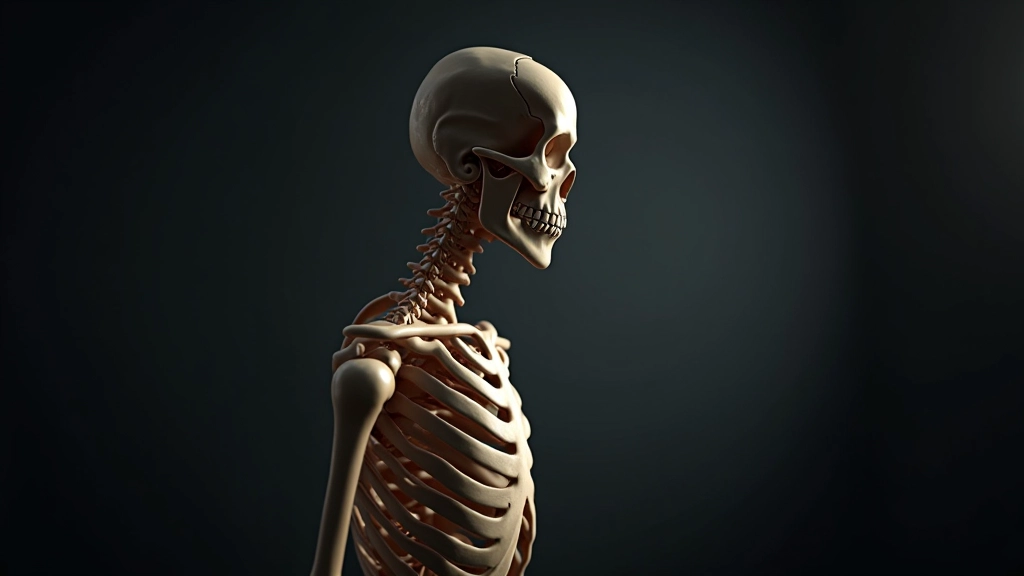 3D skeleton rig displayed inside character model with highlighted joint points and bone structure