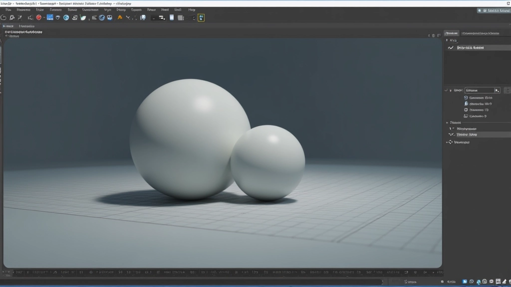 Basic sphere and cube primitives in Blender viewport with grid background showing initial character modeling setup